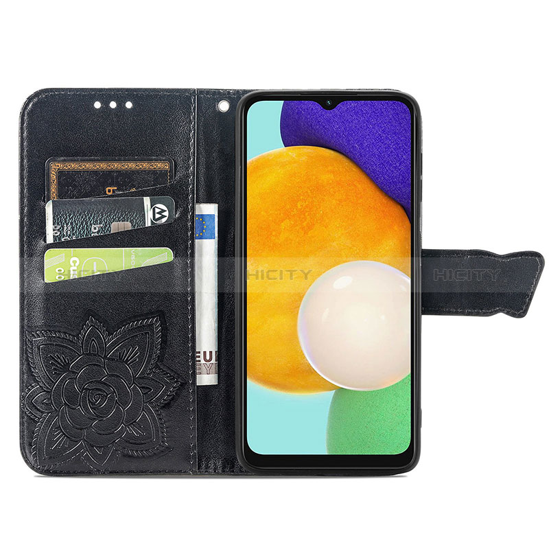 Handytasche Stand Schutzhülle Flip Leder Hülle Schmetterling für Samsung Galaxy A04s groß