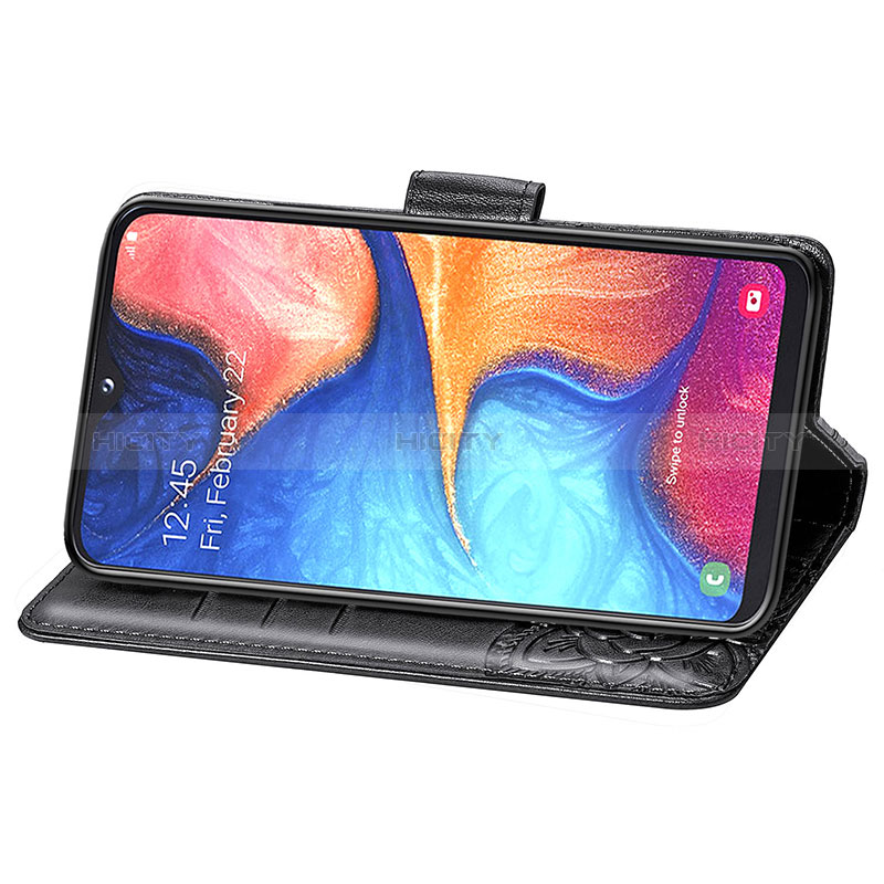 Handytasche Stand Schutzhülle Flip Leder Hülle Schmetterling für Samsung Galaxy A10e groß