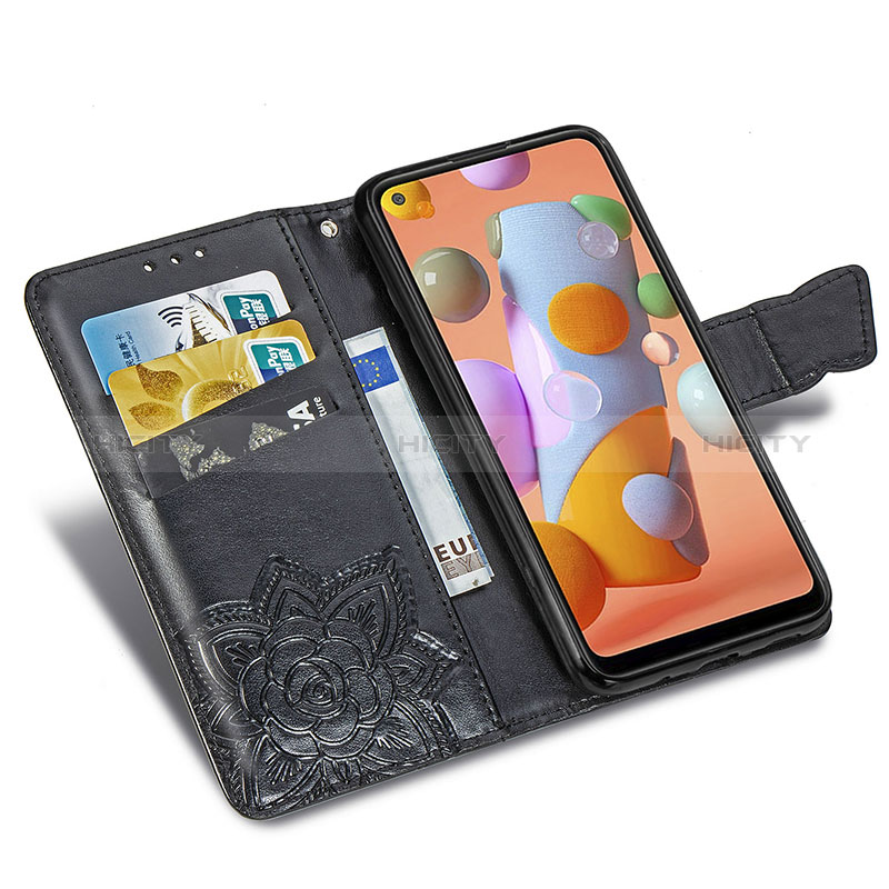 Handytasche Stand Schutzhülle Flip Leder Hülle Schmetterling für Samsung Galaxy A11