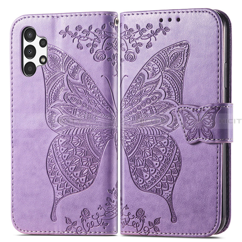 Handytasche Stand Schutzhülle Flip Leder Hülle Schmetterling für Samsung Galaxy A13 4G