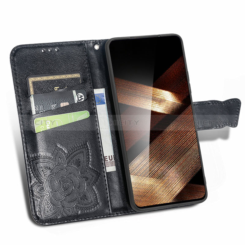 Handytasche Stand Schutzhülle Flip Leder Hülle Schmetterling für Samsung Galaxy A15 4G groß