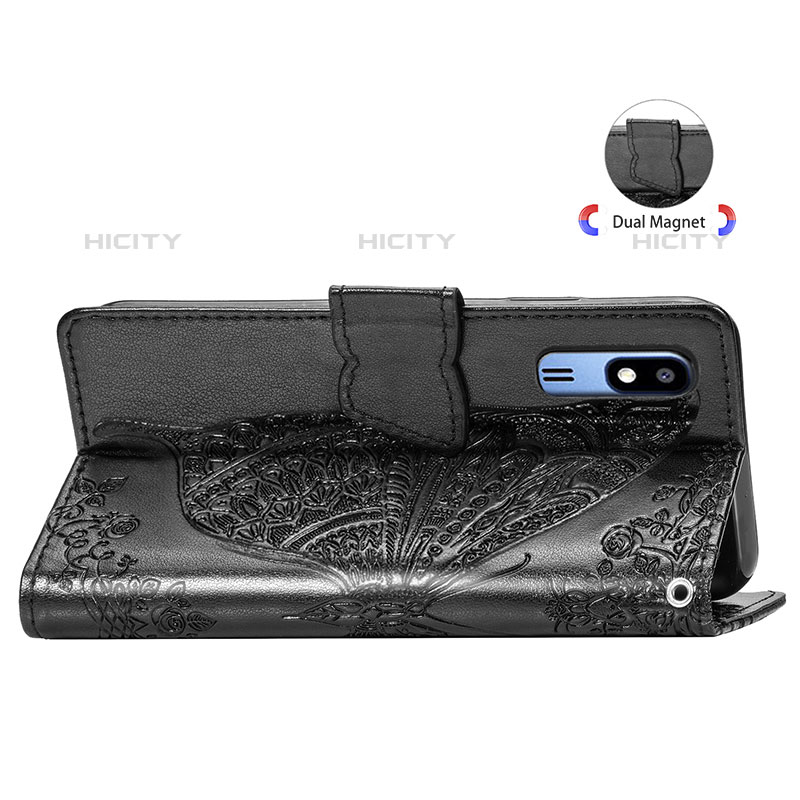 Handytasche Stand Schutzhülle Flip Leder Hülle Schmetterling für Samsung Galaxy A2 Core A260F A260G