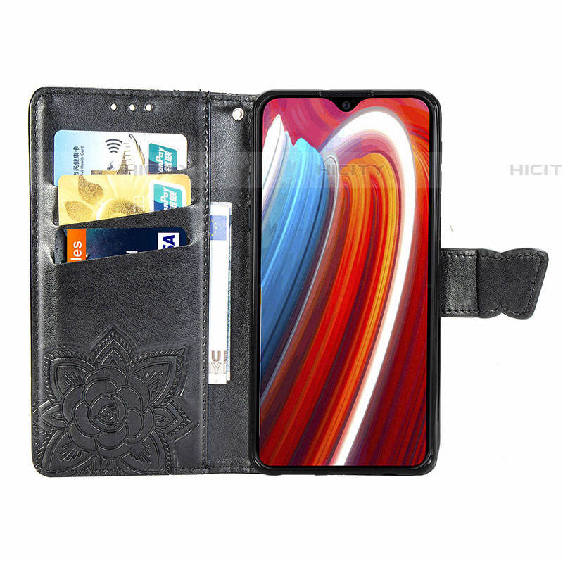 Handytasche Stand Schutzhülle Flip Leder Hülle Schmetterling für Samsung Galaxy A21 European groß