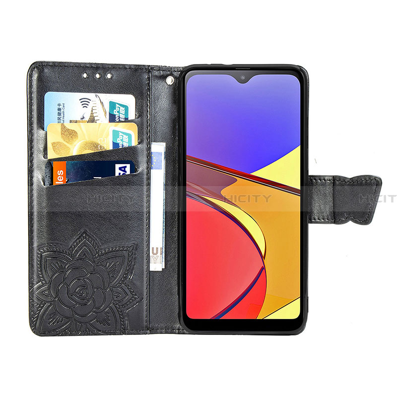 Handytasche Stand Schutzhülle Flip Leder Hülle Schmetterling für Samsung Galaxy A21 SC-42A