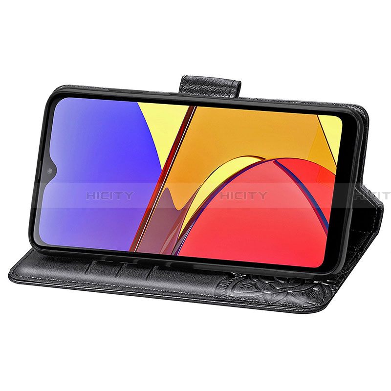 Handytasche Stand Schutzhülle Flip Leder Hülle Schmetterling für Samsung Galaxy A21 SC-42A groß