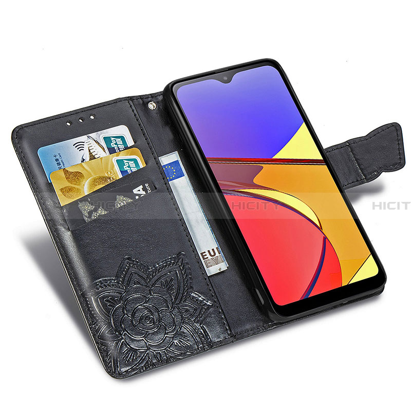 Handytasche Stand Schutzhülle Flip Leder Hülle Schmetterling für Samsung Galaxy A21 SC-42A groß