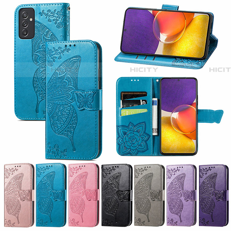 Handytasche Stand Schutzhülle Flip Leder Hülle Schmetterling für Samsung Galaxy A24 4G