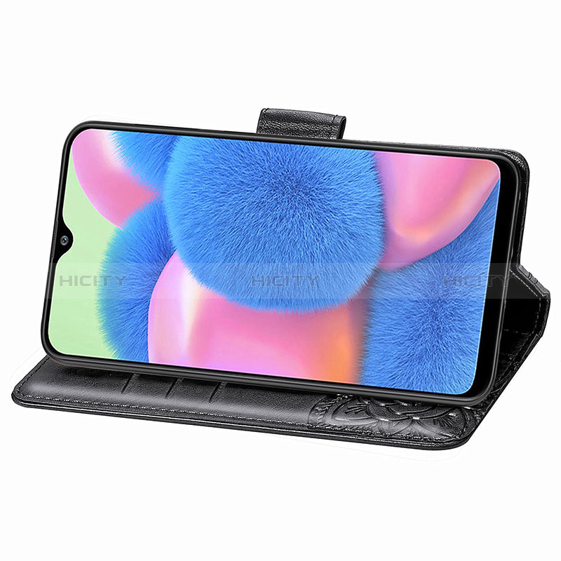 Handytasche Stand Schutzhülle Flip Leder Hülle Schmetterling für Samsung Galaxy A30S groß