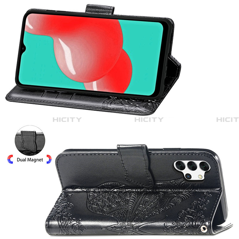 Handytasche Stand Schutzhülle Flip Leder Hülle Schmetterling für Samsung Galaxy A32 4G