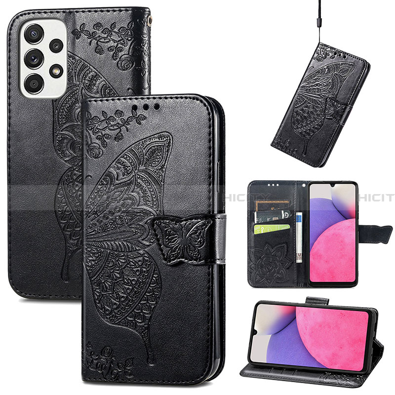 Handytasche Stand Schutzhülle Flip Leder Hülle Schmetterling für Samsung Galaxy A33 5G