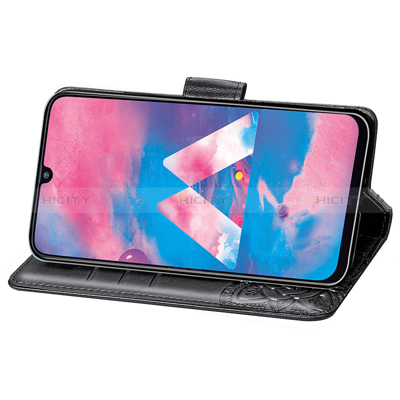 Handytasche Stand Schutzhülle Flip Leder Hülle Schmetterling für Samsung Galaxy A40s groß