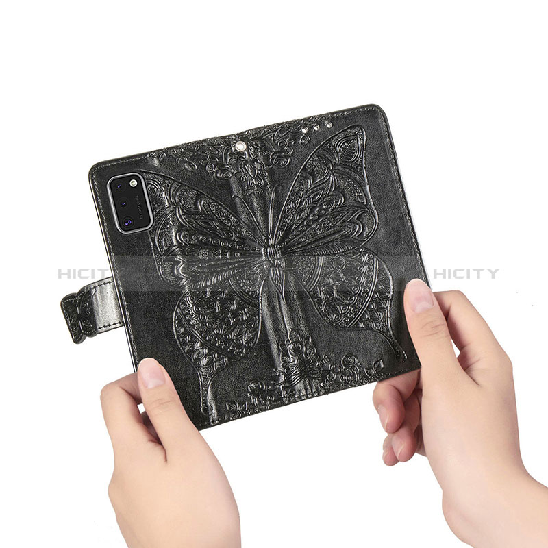 Handytasche Stand Schutzhülle Flip Leder Hülle Schmetterling für Samsung Galaxy A41