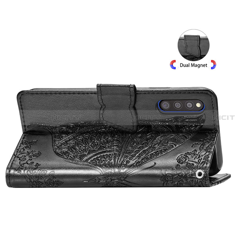 Handytasche Stand Schutzhülle Flip Leder Hülle Schmetterling für Samsung Galaxy A41 SC-41A groß