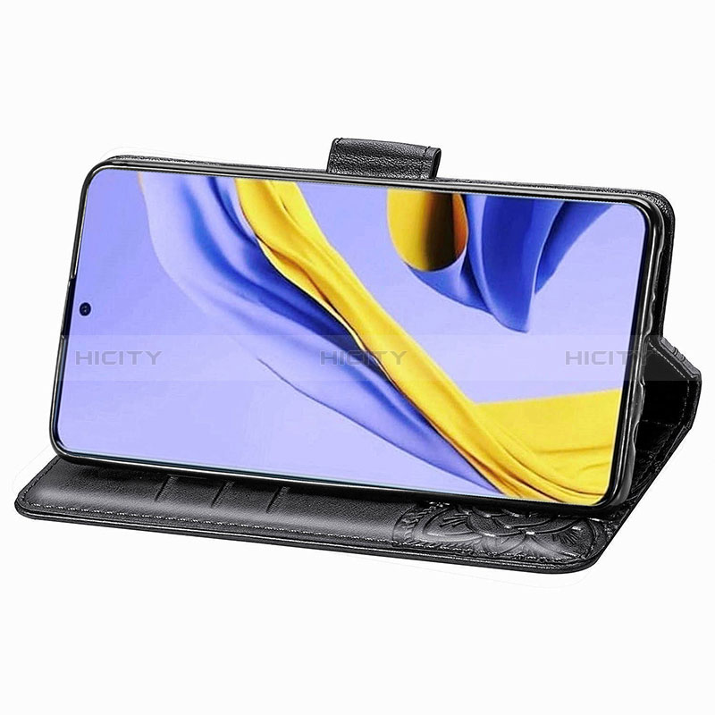 Handytasche Stand Schutzhülle Flip Leder Hülle Schmetterling für Samsung Galaxy A51 5G groß