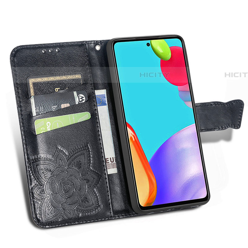 Handytasche Stand Schutzhülle Flip Leder Hülle Schmetterling für Samsung Galaxy A52 4G