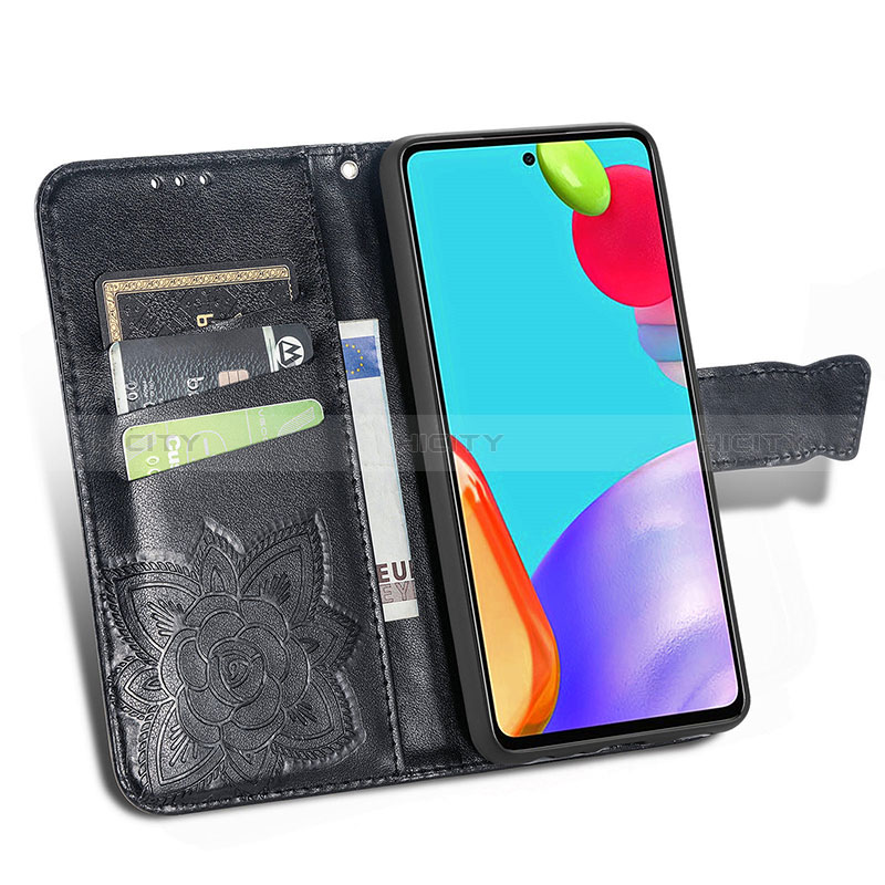 Handytasche Stand Schutzhülle Flip Leder Hülle Schmetterling für Samsung Galaxy A52s 5G groß