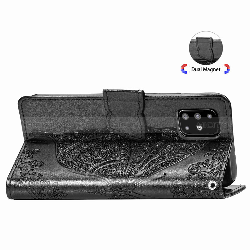 Handytasche Stand Schutzhülle Flip Leder Hülle Schmetterling für Samsung Galaxy A71 5G groß