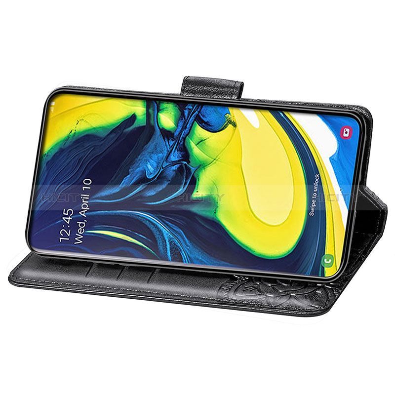 Handytasche Stand Schutzhülle Flip Leder Hülle Schmetterling für Samsung Galaxy A80