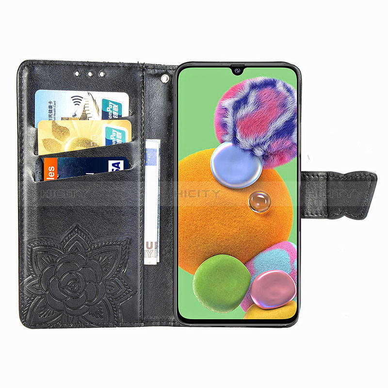 Handytasche Stand Schutzhülle Flip Leder Hülle Schmetterling für Samsung Galaxy A90 5G