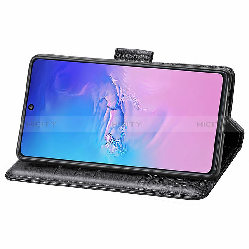 Handytasche Stand Schutzhülle Flip Leder Hülle Schmetterling für Samsung Galaxy A91