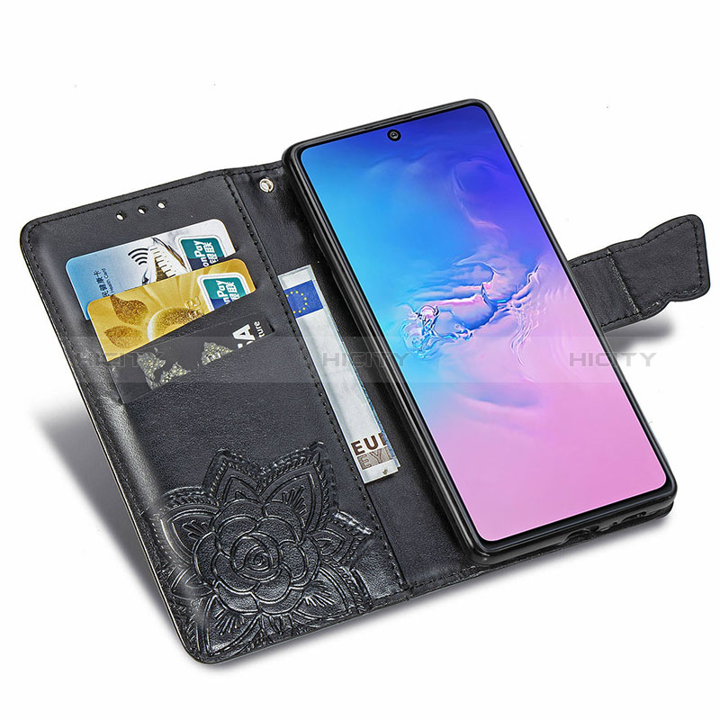 Handytasche Stand Schutzhülle Flip Leder Hülle Schmetterling für Samsung Galaxy A91