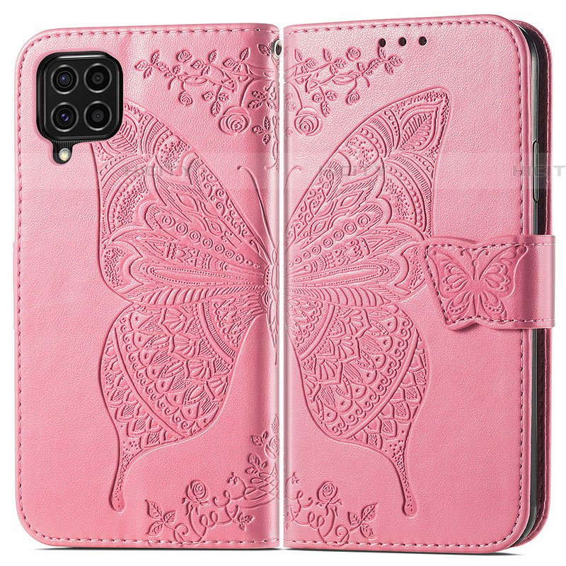 Handytasche Stand Schutzhülle Flip Leder Hülle Schmetterling für Samsung Galaxy F62 5G