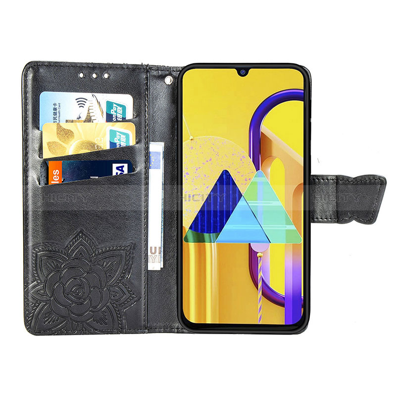 Handytasche Stand Schutzhülle Flip Leder Hülle Schmetterling für Samsung Galaxy M30s