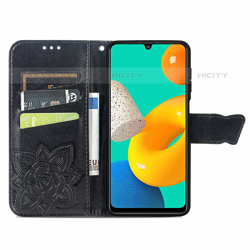 Handytasche Stand Schutzhülle Flip Leder Hülle Schmetterling für Samsung Galaxy M32 4G