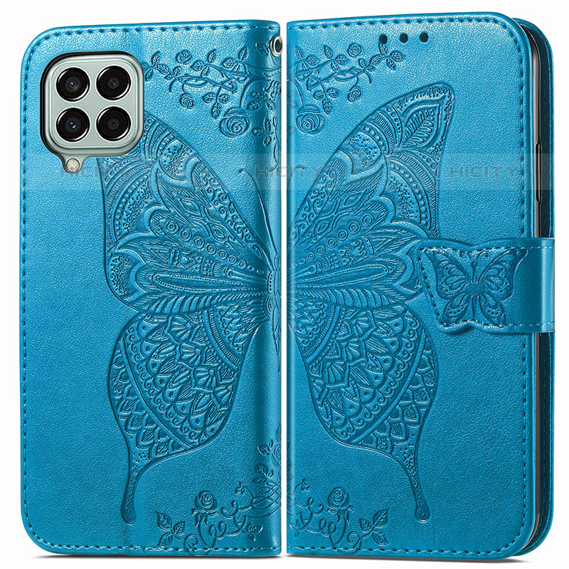 Handytasche Stand Schutzhülle Flip Leder Hülle Schmetterling für Samsung Galaxy M33 5G