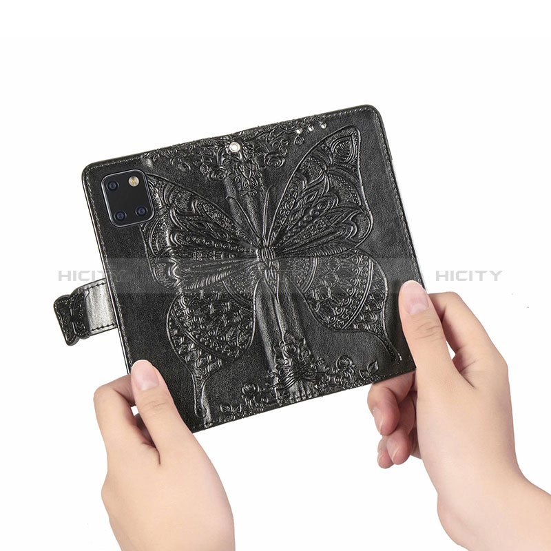 Handytasche Stand Schutzhülle Flip Leder Hülle Schmetterling für Samsung Galaxy M60s