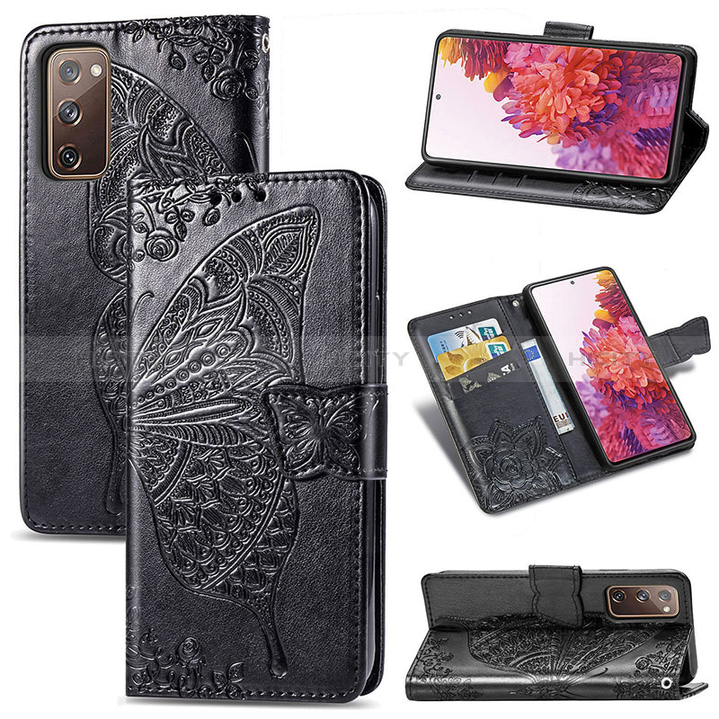 Handytasche Stand Schutzhülle Flip Leder Hülle Schmetterling für Samsung Galaxy S20 Lite 5G