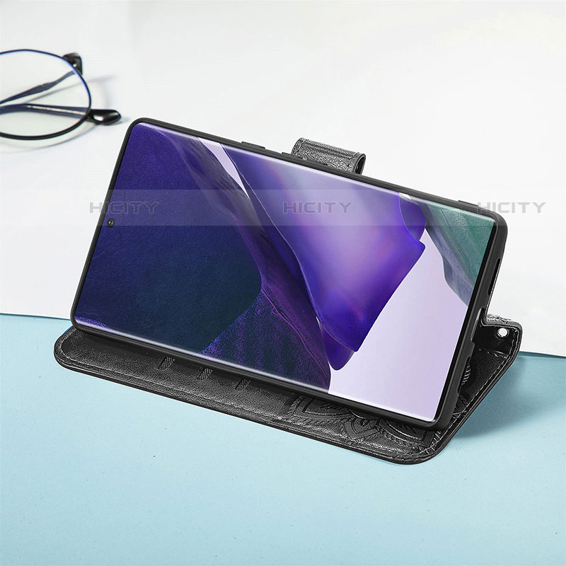 Handytasche Stand Schutzhülle Flip Leder Hülle Schmetterling für Samsung Galaxy S21 Ultra 5G