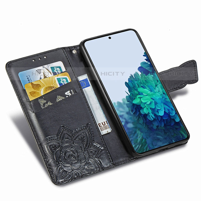 Handytasche Stand Schutzhülle Flip Leder Hülle Schmetterling für Samsung Galaxy S22 Plus 5G groß