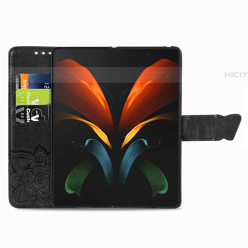 Handytasche Stand Schutzhülle Flip Leder Hülle Schmetterling für Samsung Galaxy Z Fold4 5G