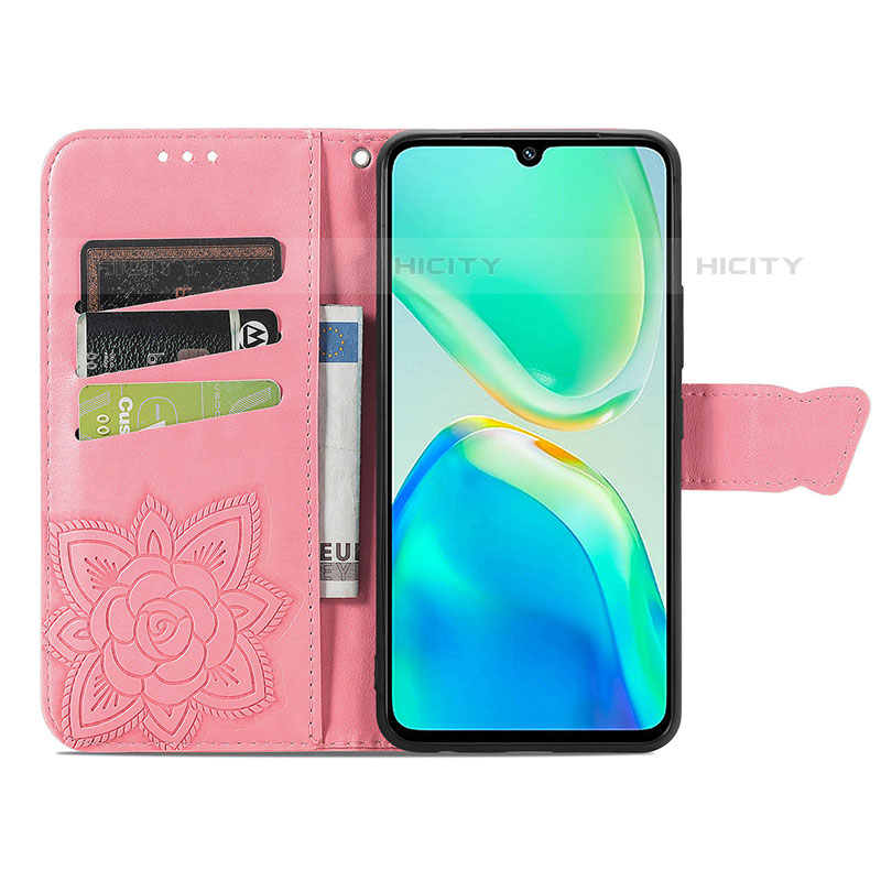 Handytasche Stand Schutzhülle Flip Leder Hülle Schmetterling für Vivo T1 Pro 5G