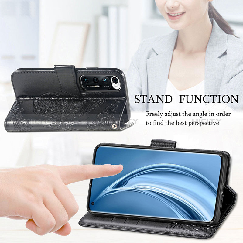 Handytasche Stand Schutzhülle Flip Leder Hülle Schmetterling für Xiaomi Mi 10S 5G