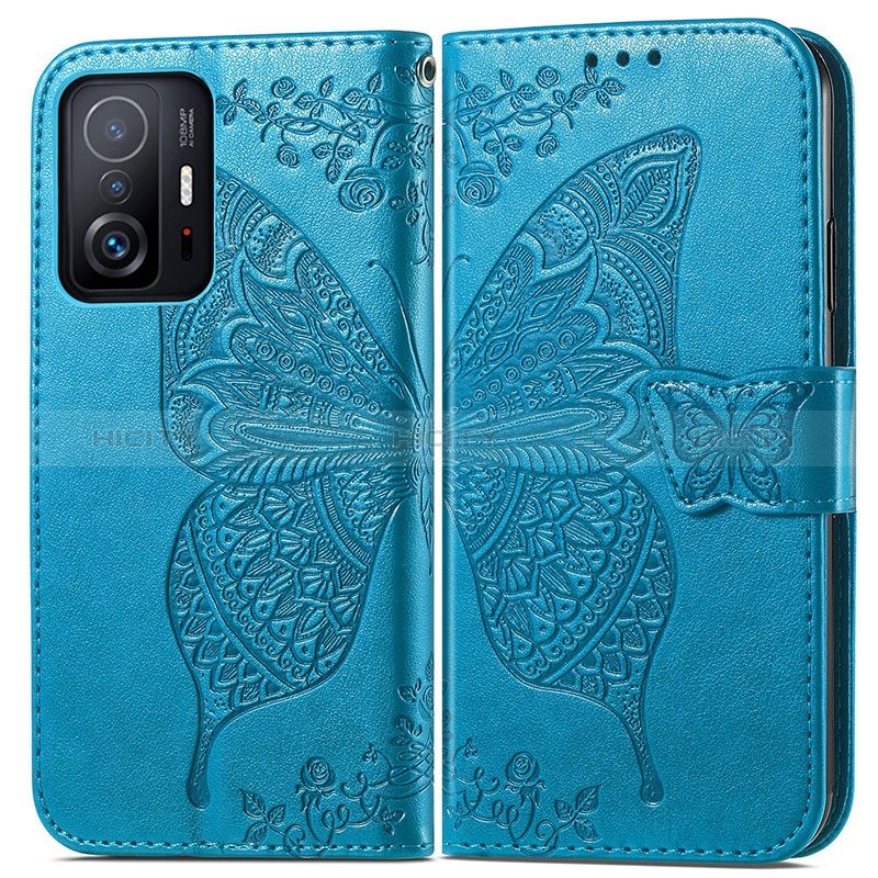 Handytasche Stand Schutzhülle Flip Leder Hülle Schmetterling für Xiaomi Mi 11T 5G groß