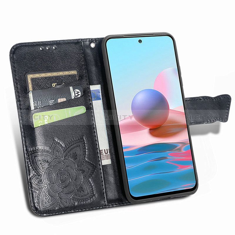 Handytasche Stand Schutzhülle Flip Leder Hülle Schmetterling für Xiaomi Poco M5S groß