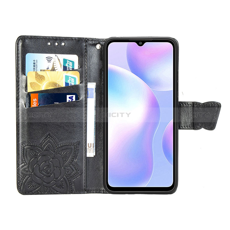 Handytasche Stand Schutzhülle Flip Leder Hülle Schmetterling für Xiaomi Redmi 9A groß