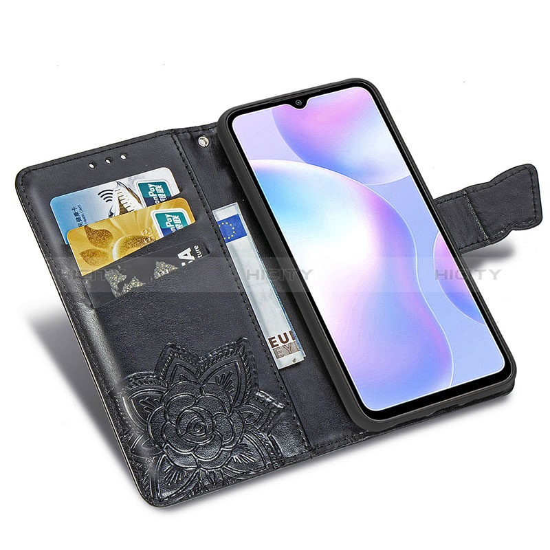 Handytasche Stand Schutzhülle Flip Leder Hülle Schmetterling für Xiaomi Redmi 9A groß