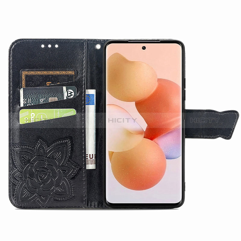 Handytasche Stand Schutzhülle Flip Leder Hülle Schmetterling für Xiaomi Redmi K50 Ultra 5G