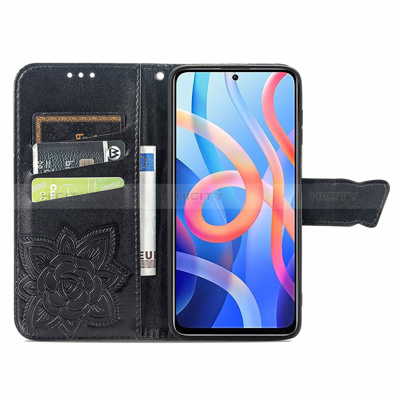 Handytasche Stand Schutzhülle Flip Leder Hülle Schmetterling für Xiaomi Redmi Note 11 5G