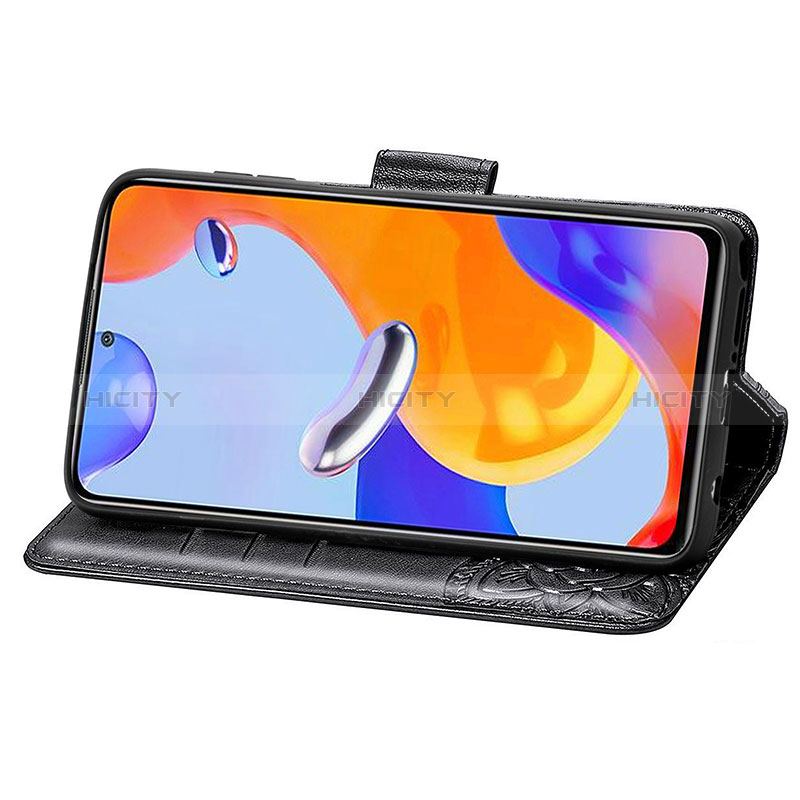 Handytasche Stand Schutzhülle Flip Leder Hülle Schmetterling für Xiaomi Redmi Note 11 Pro 4G