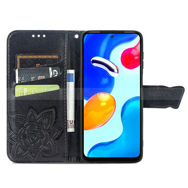 Handytasche Stand Schutzhülle Flip Leder Hülle Schmetterling für Xiaomi Redmi Note 11S 4G