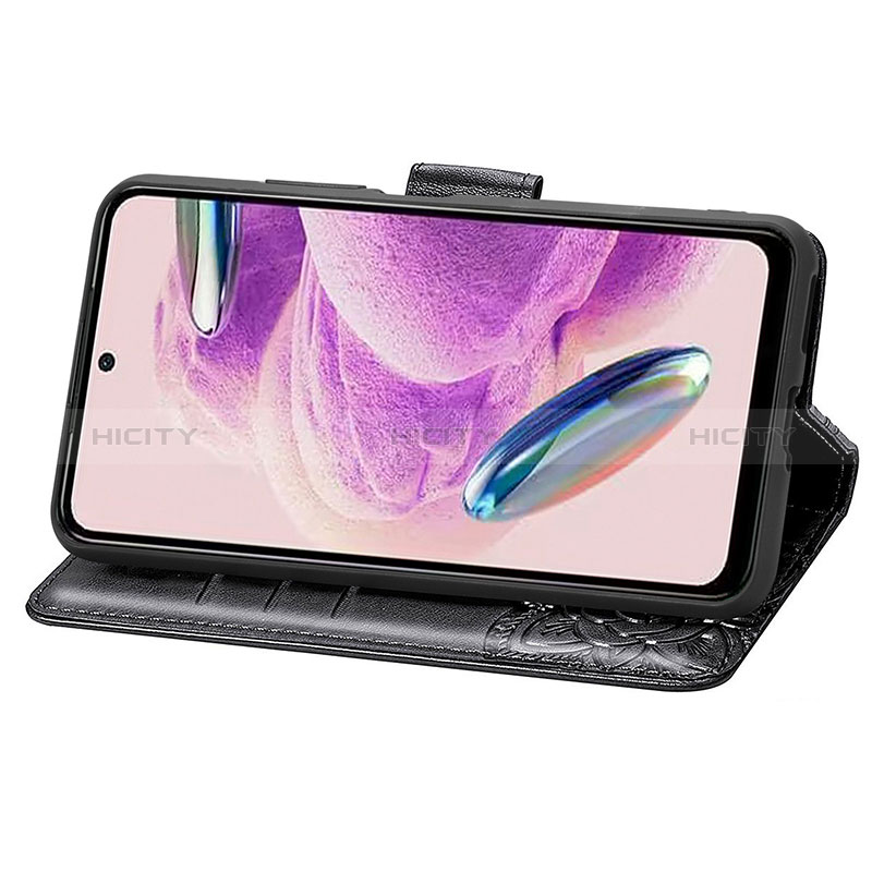 Handytasche Stand Schutzhülle Flip Leder Hülle Schmetterling für Xiaomi Redmi Note 12S