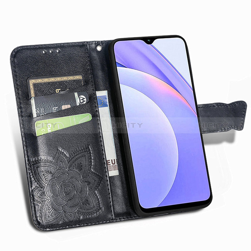 Handytasche Stand Schutzhülle Flip Leder Hülle Schmetterling für Xiaomi Redmi Note 9 4G