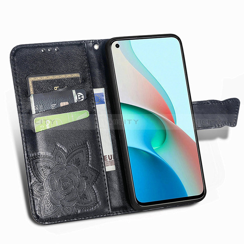 Handytasche Stand Schutzhülle Flip Leder Hülle Schmetterling für Xiaomi Redmi Note 9 5G groß