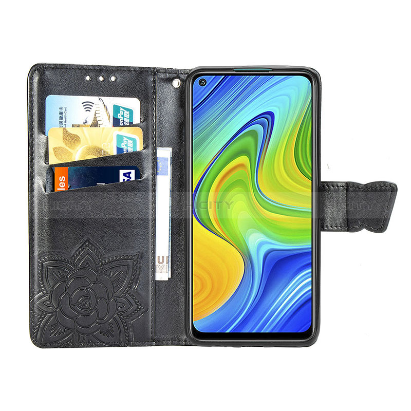 Handytasche Stand Schutzhülle Flip Leder Hülle Schmetterling für Xiaomi Redmi Note 9 groß