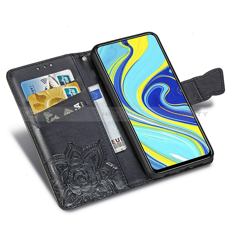 Handytasche Stand Schutzhülle Flip Leder Hülle Schmetterling für Xiaomi Redmi Note 9 Pro Max