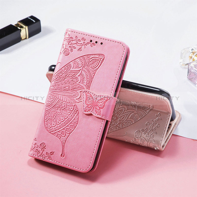 Handytasche Stand Schutzhülle Flip Leder Hülle Schmetterling L01 für Xiaomi Redmi 12C 4G groß